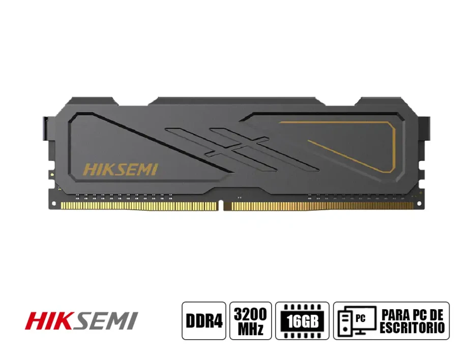 Memoria Ram Hiksemi Armor Ddr4 16gb (hsc416u32d2) 3200 Mhz, Negro