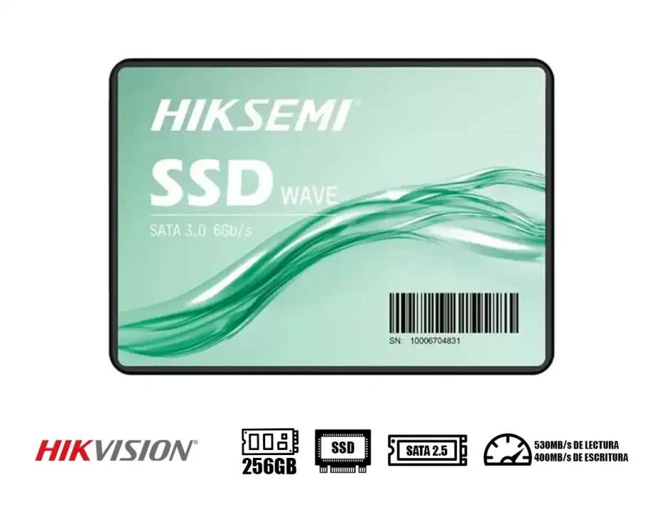 Unidad De Almacenamiento Ssd Sata 2.5 Hik Vision 256gb Hiksemi Wave (hs-ssd-wave(s) 256g) 530mb/s
